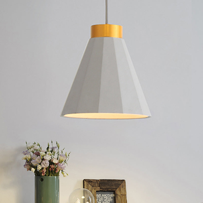 Industrial Cement Pendant Light - 8.5’/9.5’ Wide Cone Shade 1 Grey Hanging Ceiling Fixture