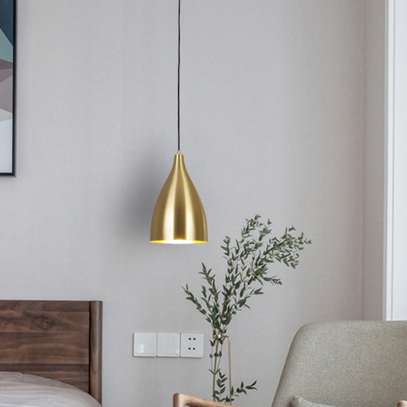 Gold Plated Metal Bullet Pendant Lamp For Modern Restaurants