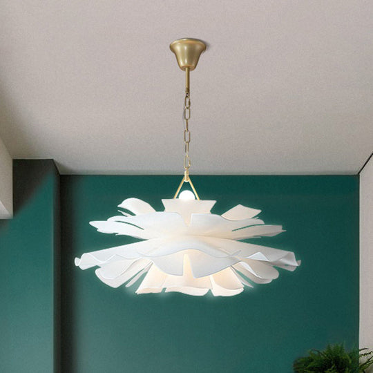 Minimalist Acrylic Flower Pendant Lighting: 2-Light Ceiling Fixture For Living Room