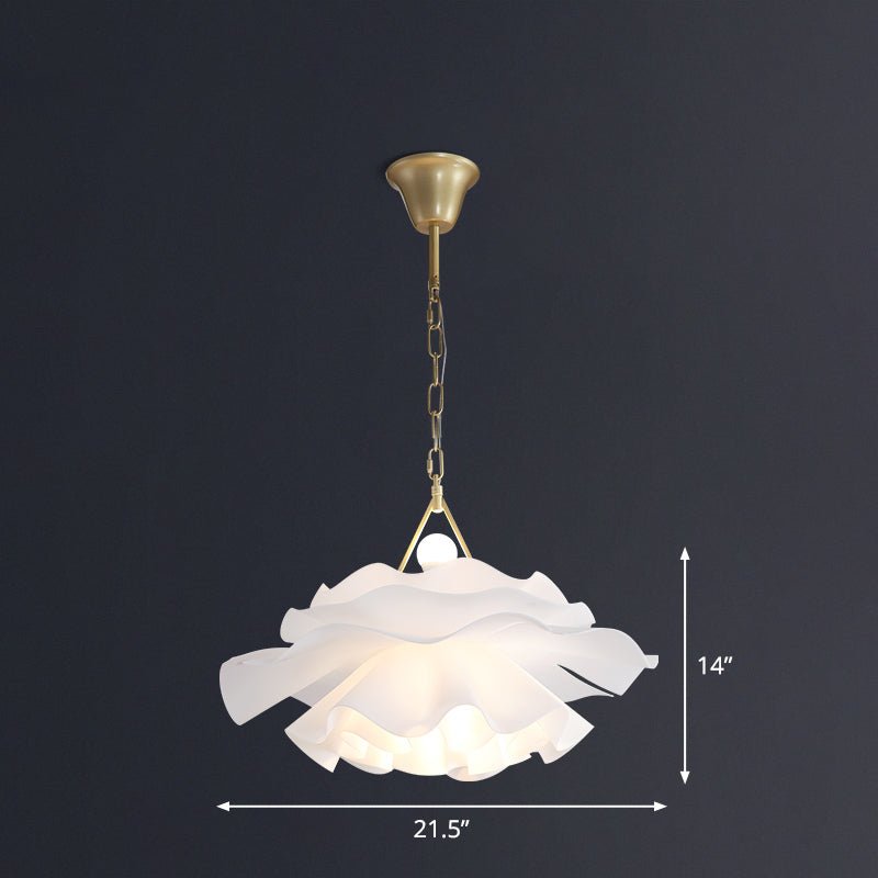 Minimalist Acrylic Flower Pendant Lighting: 2-Light Ceiling Fixture For Living Room