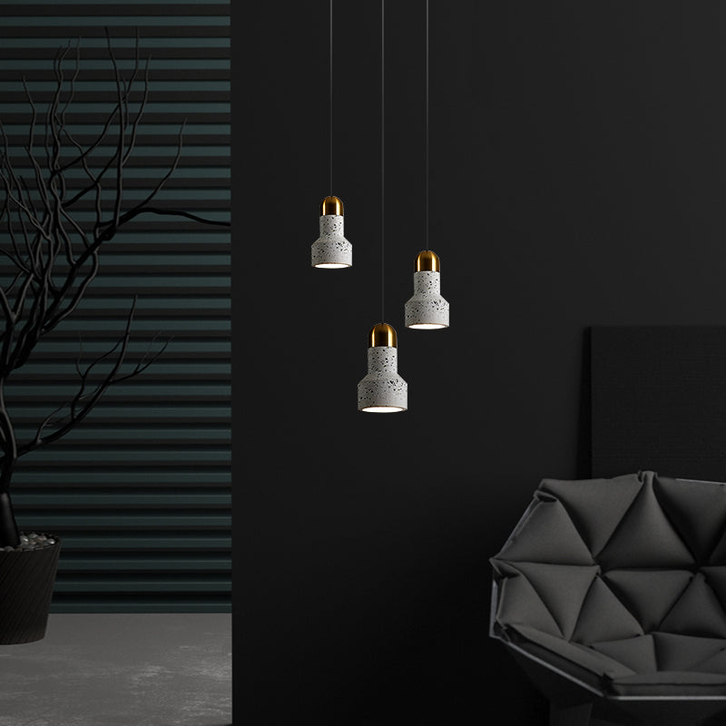 Nordic Terrazzo Pendant Lamp With Down Lighting And Flashlight Design