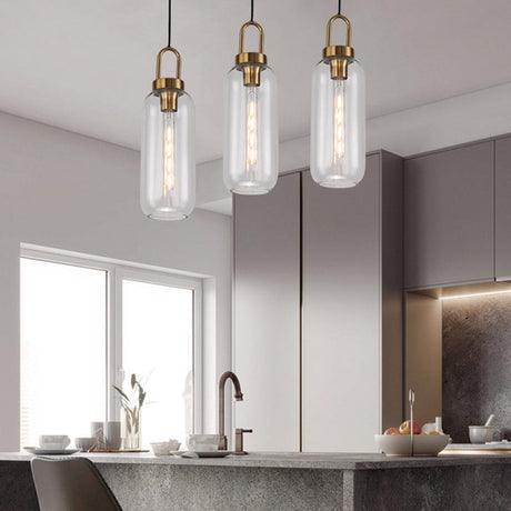 Minimalist Dining Room Pendant Light With Globe Glass Shade - 1 Head Ceiling Fixture Clear / 16
