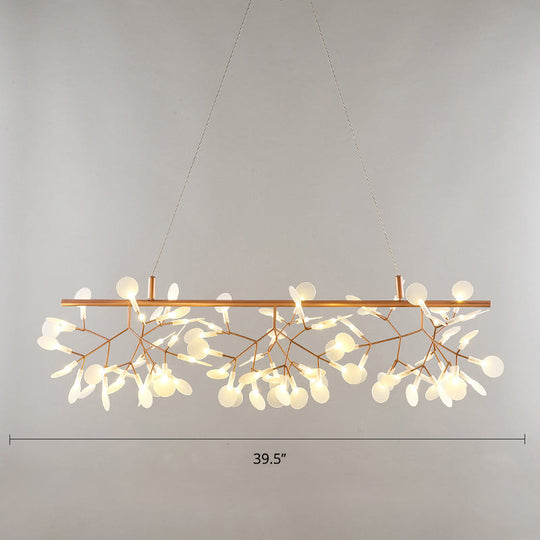 Minimalist Acrylic Gold Pendant Ceiling Lamp - Heracleum Over Island Lighting