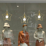 Nordic Style Gold Metal Wire Cage Pendant Light For Dining Room Ceiling