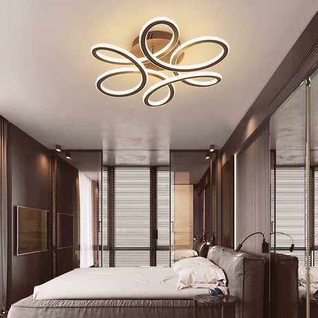 Simplicity Floral Led Ceiling Flush Light Fixture For Your Bedroom