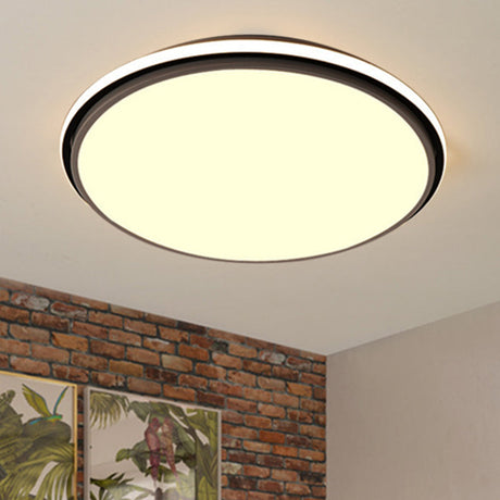 Modern Circular Flush Mount Led Fixture White/Warm Light Acrylic Design - 12’/16’/19.5’ Wide
