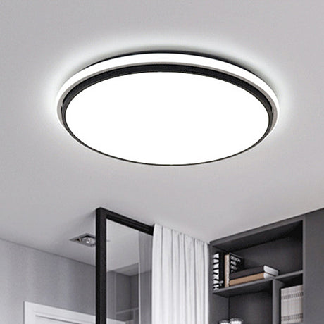 Modern Circular Flush Mount Led Fixture White/Warm Light Acrylic Design - 12/16/19.5 Wide