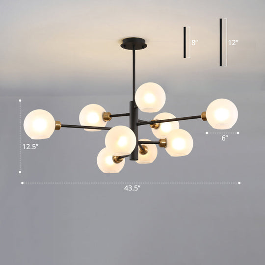 Sleek Postmodern Sputnik Chandelier For Living Room - Stylish Glass Ceiling Light Fixture