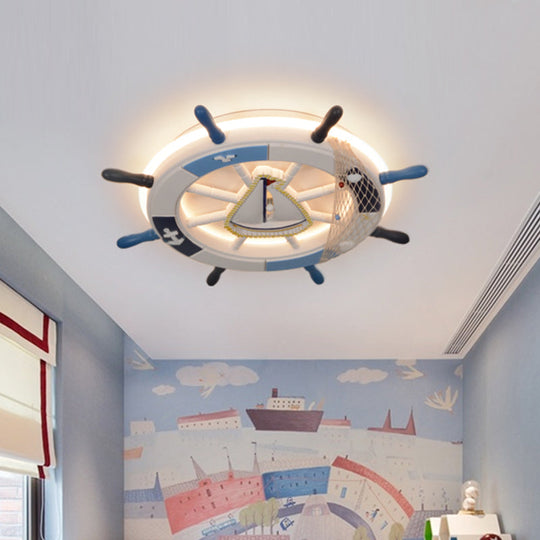 Modern Led Flush Mount Ceiling Light For Childs Mediterranean-Style Bedroom
