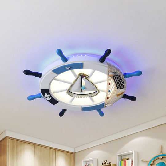 Modern Led Flush Mount Ceiling Light For Childs Mediterranean-Style Bedroom