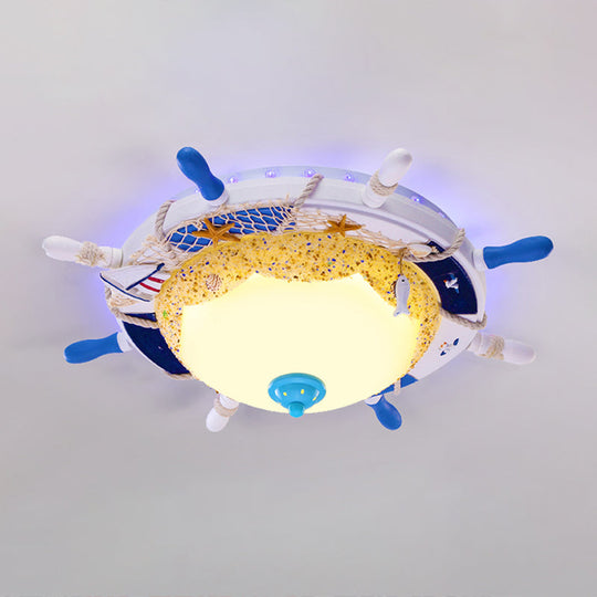 Modern Led Flush Mount Ceiling Light For Childs Mediterranean-Style Bedroom