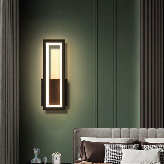 Contemporary Led Wall Sconce With Acrylic Shade For Bedside Lighting