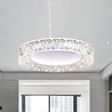 Nordic Metal Led Drum Pendant Light With Hollow Design 12’/15’/19’ Wide In White/Warm/Natural