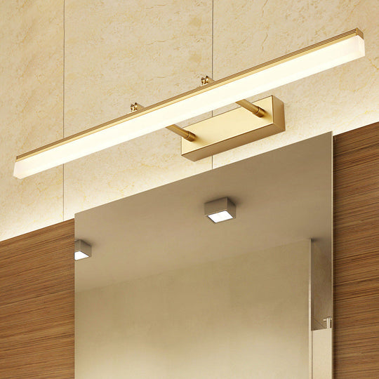 Minimalistic Led Vanity Sconce Light: Retractable Stick Design For Bathroom With Wall Mount Fixture