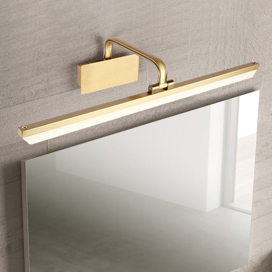Modern Led Vanity Lamp With Acrylic Swivel And Bar Design For Bath Bronze / 16 White