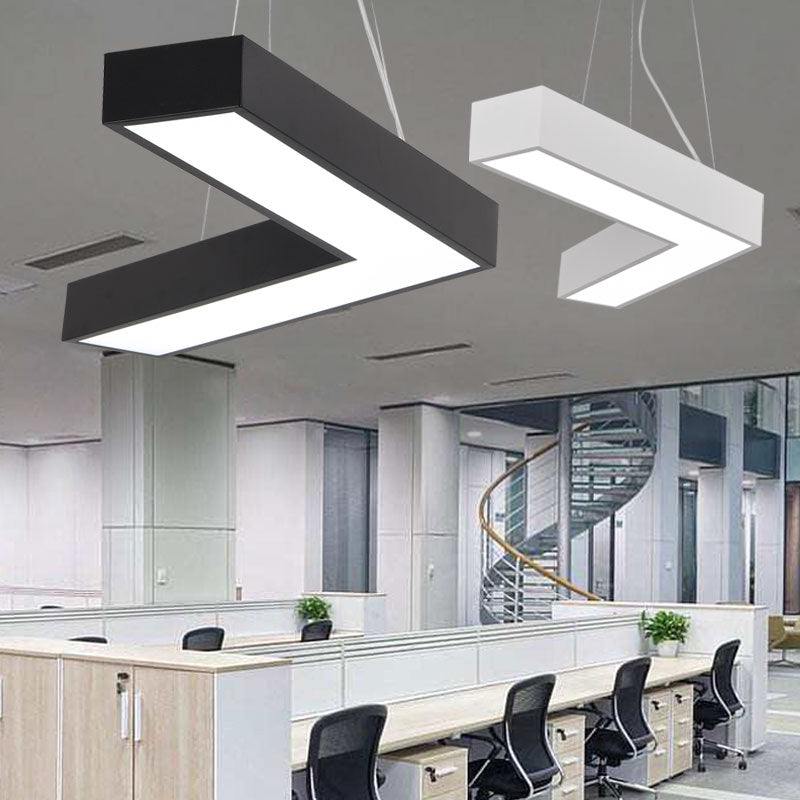 Sleek Metal V-Shaped Led Flush Mount Ceiling Light For Reception Room