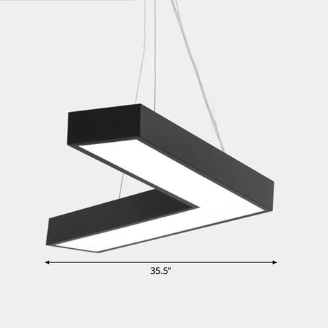 Sleek Metal V-Shaped Led Flush Mount Ceiling Light For Reception Room