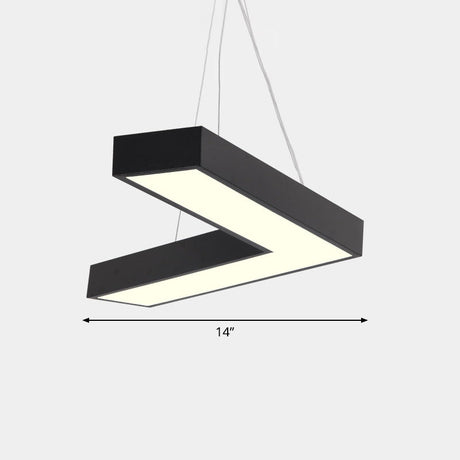 Sleek Metal V-Shaped Led Flush Mount Ceiling Light For Reception Room