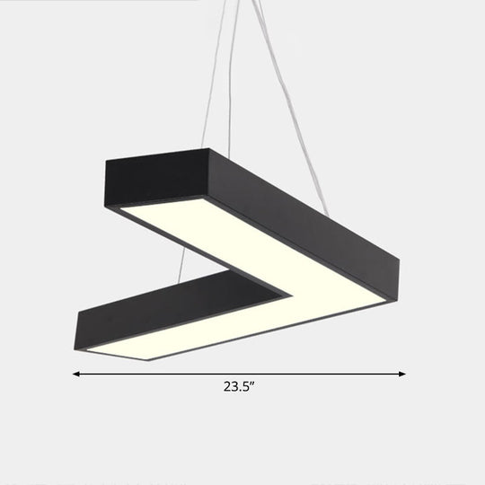 Sleek Metal V-Shaped Led Flush Mount Ceiling Light For Reception Room