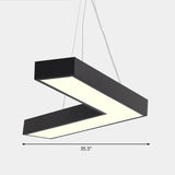 Sleek Metal V-Shaped Led Flush Mount Ceiling Light For Reception Room