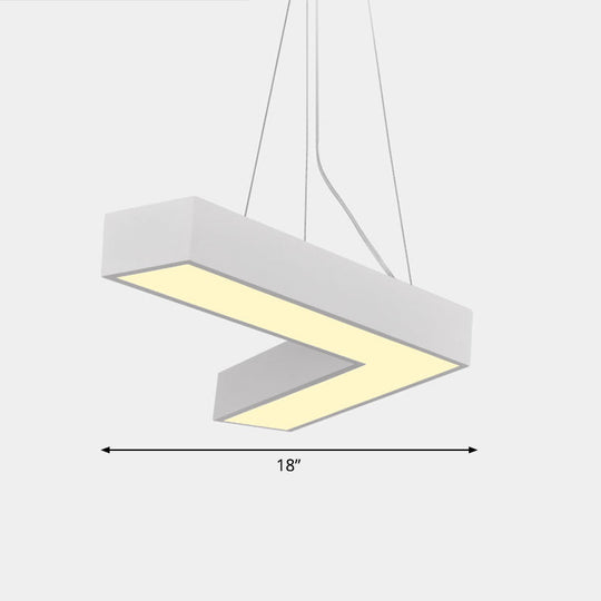 Sleek Metal V-Shaped Led Flush Mount Ceiling Light For Reception Room