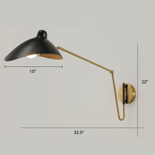 Duckbill Reading Light Metal Sconce - Adjustable Joint Perfect For Single Bedroom