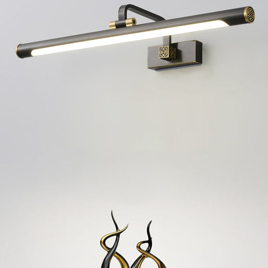 Rotating Tube Wall Vanity Light - Traditional Metal Led Bathroom Lighting Fixture