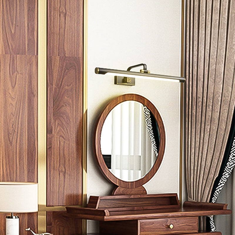 Rotating Tube Wall Vanity Light - Traditional Metal Led Bathroom Lighting Fixture