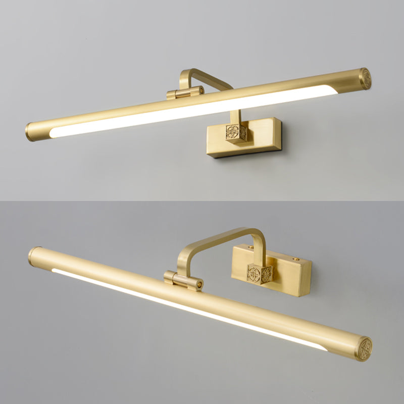 Rotating Tube Wall Vanity Light - Traditional Metal Led Bathroom Lighting Fixture
