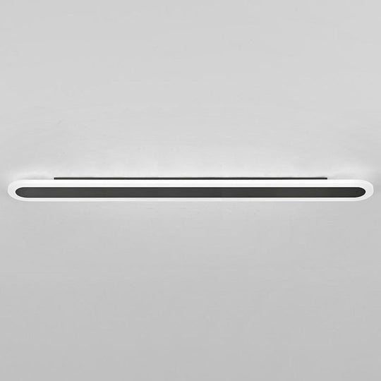 Nordic Style Acrylic Bar Led Wall Sconce For Corridor Lighting Black / 47 White