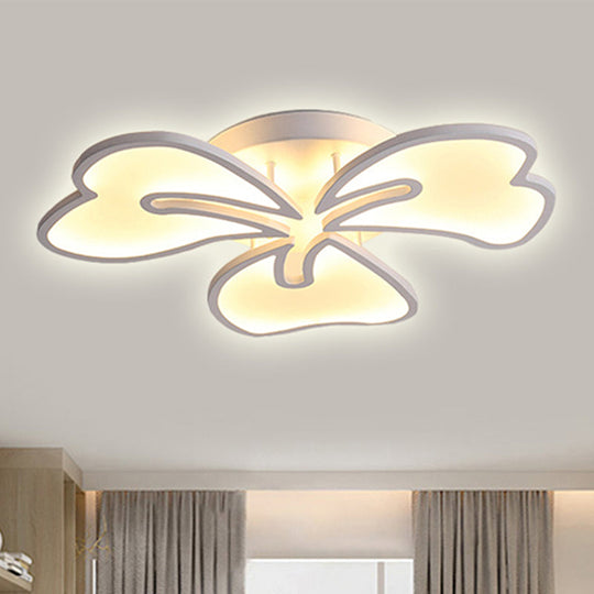 Modern Acrylic Flush Mount Flower Ceiling Lamp Available In 3/4/5-Light Options Warm/White/Natural