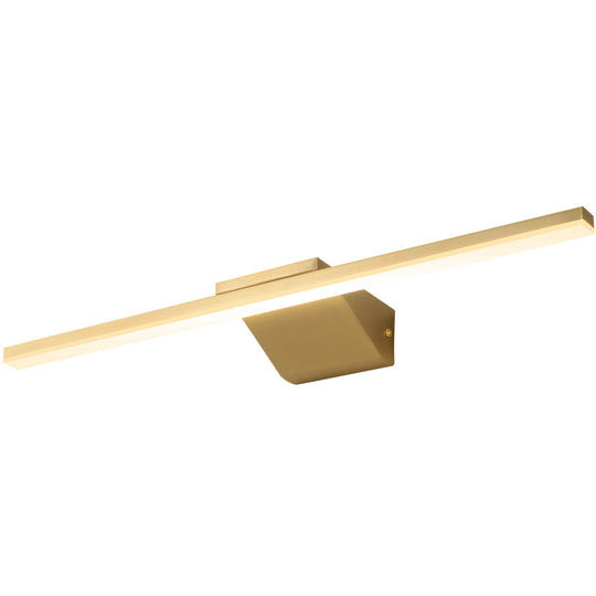 Postmodern Brass Led Sconce Vanity Light With Acrylic Bath Wall Fixture