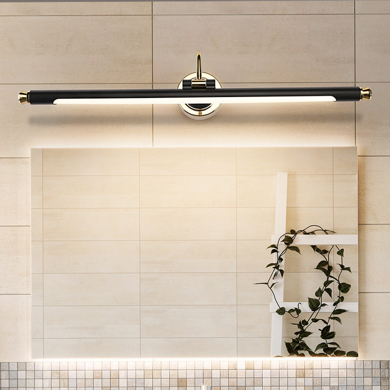 Vintage Adjustable Metal Picture Light In Gold And Black For Bath Vanity Lighting