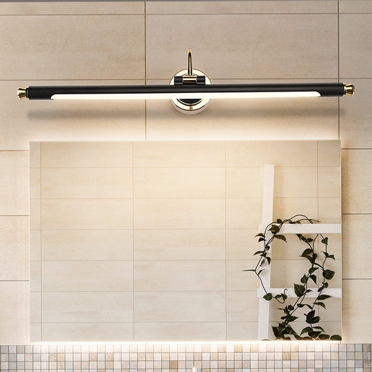 Vintage Adjustable Metal Picture Light In Gold And Black For Bath Vanity Lighting