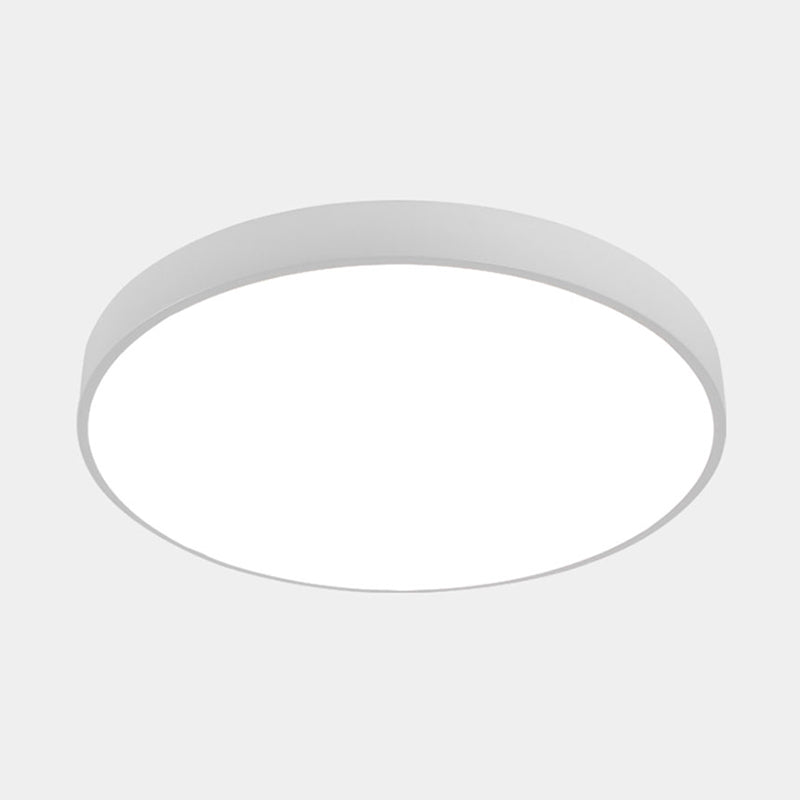 Nordic Led Ceiling Light With Acrylic Diffuser For Hallways - Sleek Metal Flush Mount White / 9
