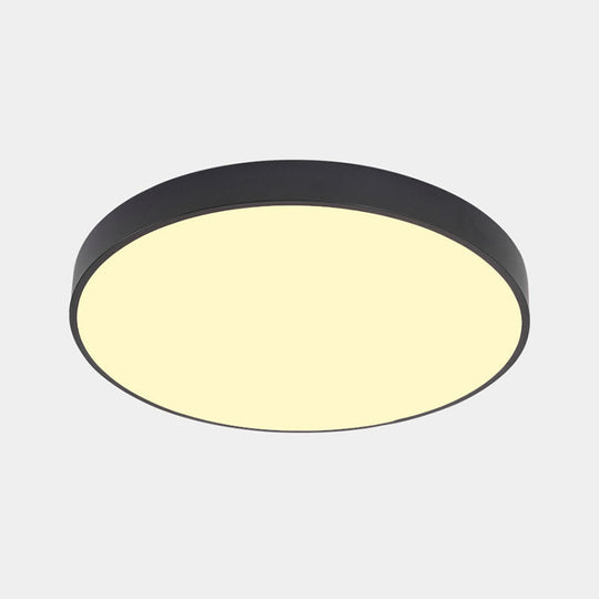 Nordic Led Ceiling Light With Acrylic Diffuser For Hallways - Sleek Metal Flush Mount