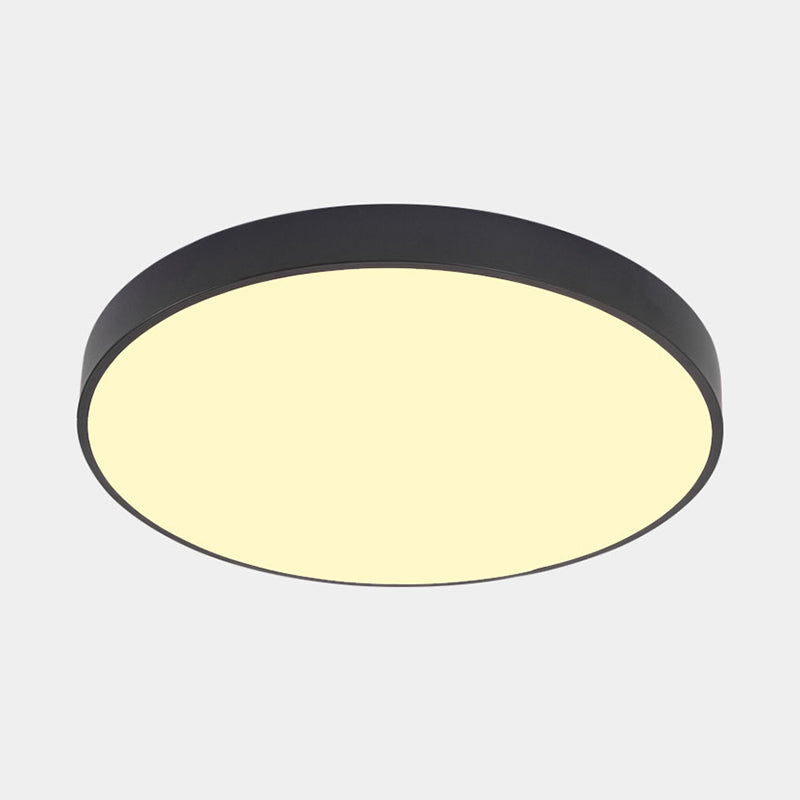 Nordic Led Ceiling Light With Acrylic Diffuser For Hallways - Sleek Metal Flush Mount