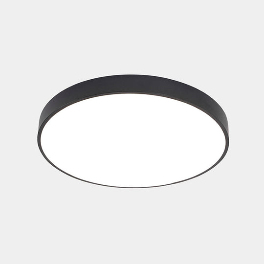 Nordic Led Ceiling Light With Acrylic Diffuser For Hallways - Sleek Metal Flush Mount