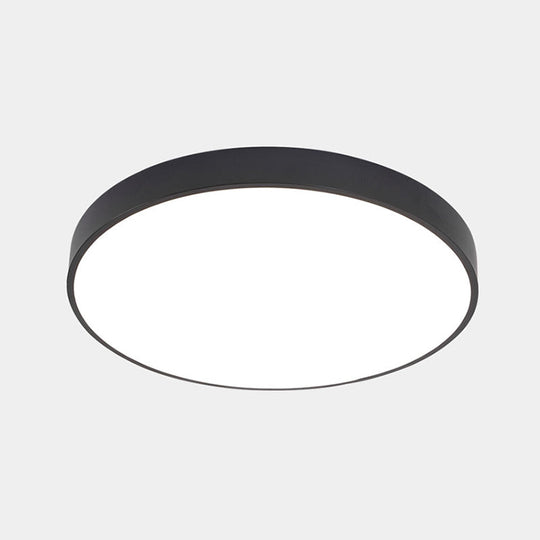 Nordic Led Ceiling Light With Acrylic Diffuser For Hallways - Sleek Metal Flush Mount