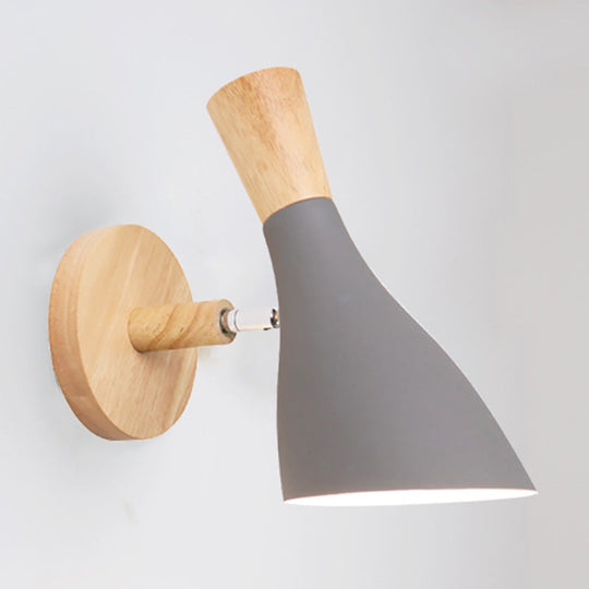 Nordic Metal Wall Lamp With Rotating Head - Ideal For Small Spaces Grey / Bottle