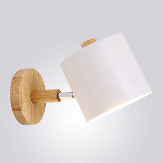 Nordic Metal Wall Lamp With Rotating Head - Ideal For Small Spaces White / Cylinder