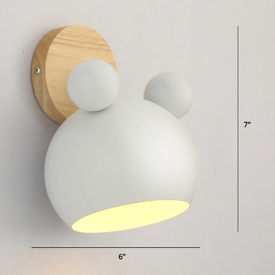 Macaron Style Rotatable Shade Wall Mounted Reading Light - 1-Light Metal Lamp For Bedroom