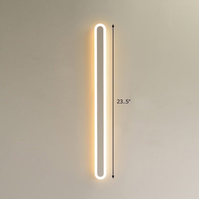 Sleek Elliptical Acrylic Wall Sconce With Led Lighting For Aisle