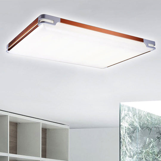 Simplicity Thin Acrylic Ceiling Light - Led Brown Flushmount (20.5’/25’/35’ Wide) / 35’