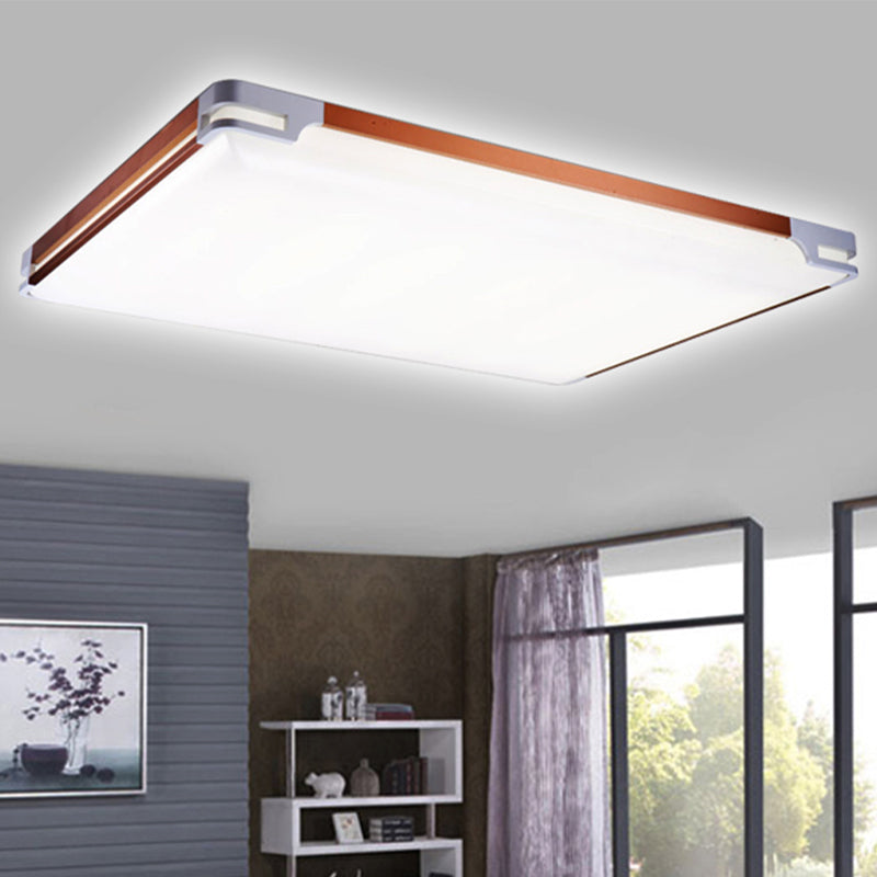 Simplicity Thin Acrylic Ceiling Light - Led Brown Flushmount (20.5/25/35 Wide)