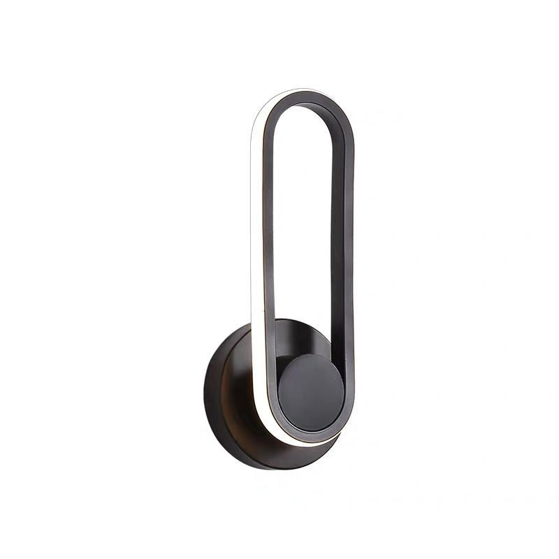 Nordic Metal Led Rotatable Oblong Wall Mount Lamp For Bedroom Lighting