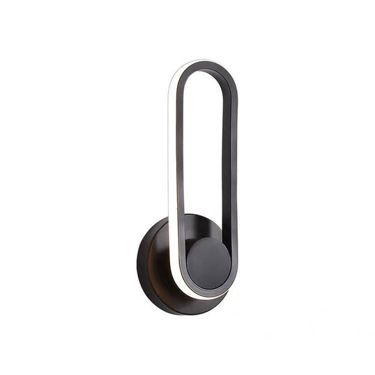Nordic Metal Led Rotatable Oblong Wall Mount Lamp For Bedroom Lighting
