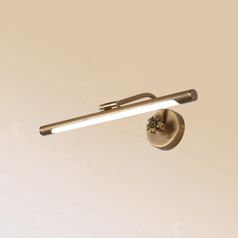 Vintage Metal Led Wall Mount Vanity Mirror Light With Adjustable Tube