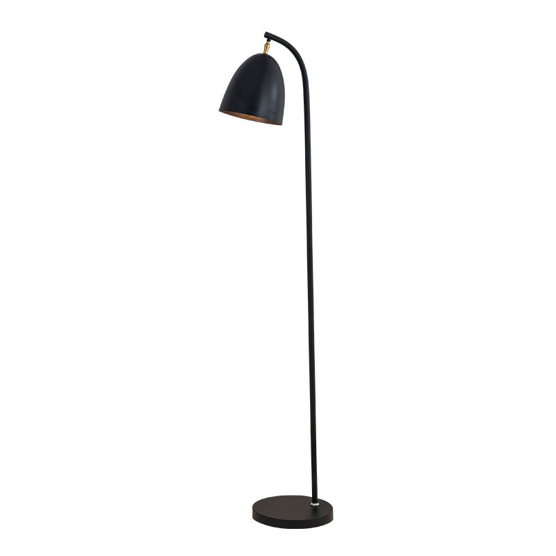 Modern Macaron Rotating Floor Reading Lamp With Metal Bell Shade For Living Room