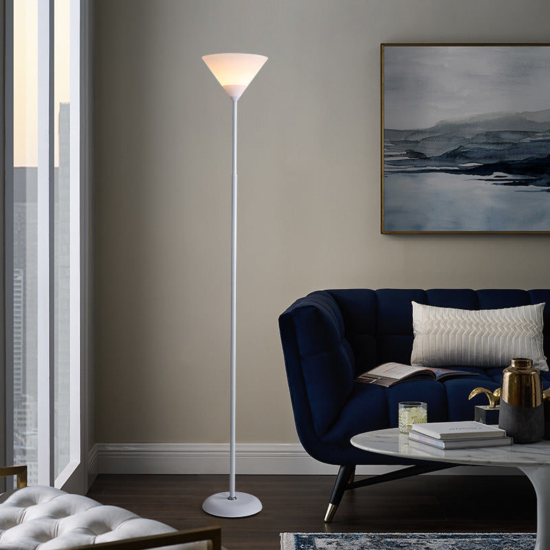 Country Living Room Acrylic Torchiere Floor Lamp With Flexible Arm